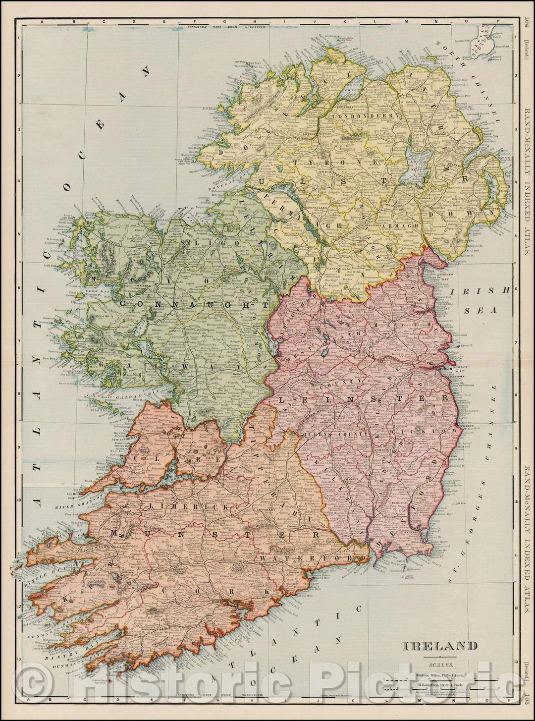 Historic Map - Ireland, 1898, William Rand v1