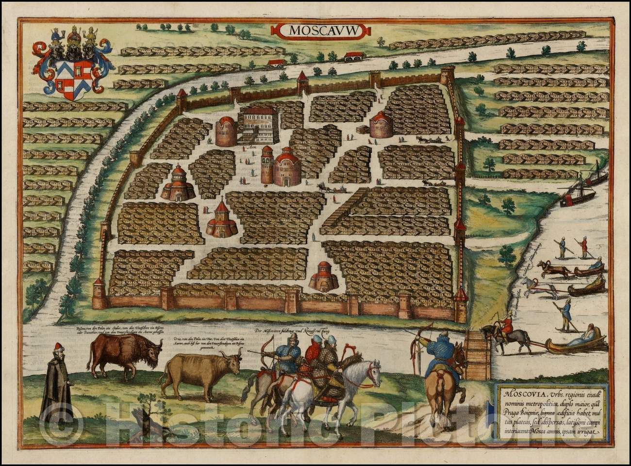 Historic Map - Moscauw, 1575, Georg Braun v3
