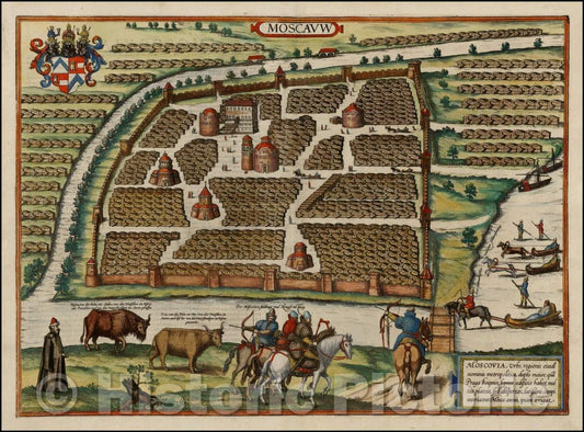 Historic Map - Moscauw, 1575, Georg Braun v3
