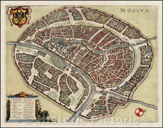 Historic Map - Moscua, 1638, Matthaus Merian v3