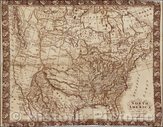 Historic Map - North America From the most Authentic and Latest Surveys, 1811, Robert Wilkinson - Vintage Wall Art