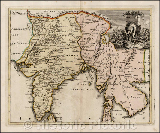 Historic Map - India Intra et Extra Gangem, 1720, Johann Christoph Weigel v1