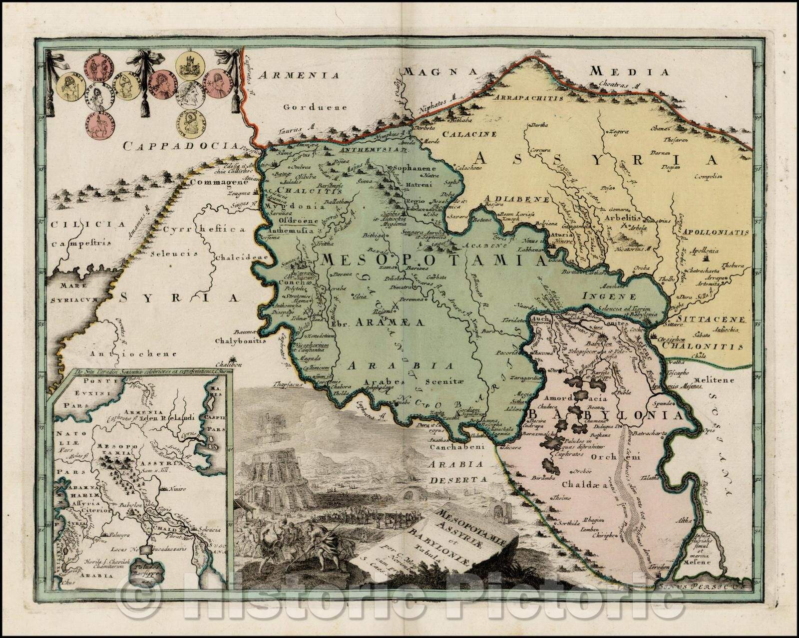 Historic Map - Mesopotamiae, Assyriae, et Babyloniae Tabula, 1720, Johann Christoph Weigel v2