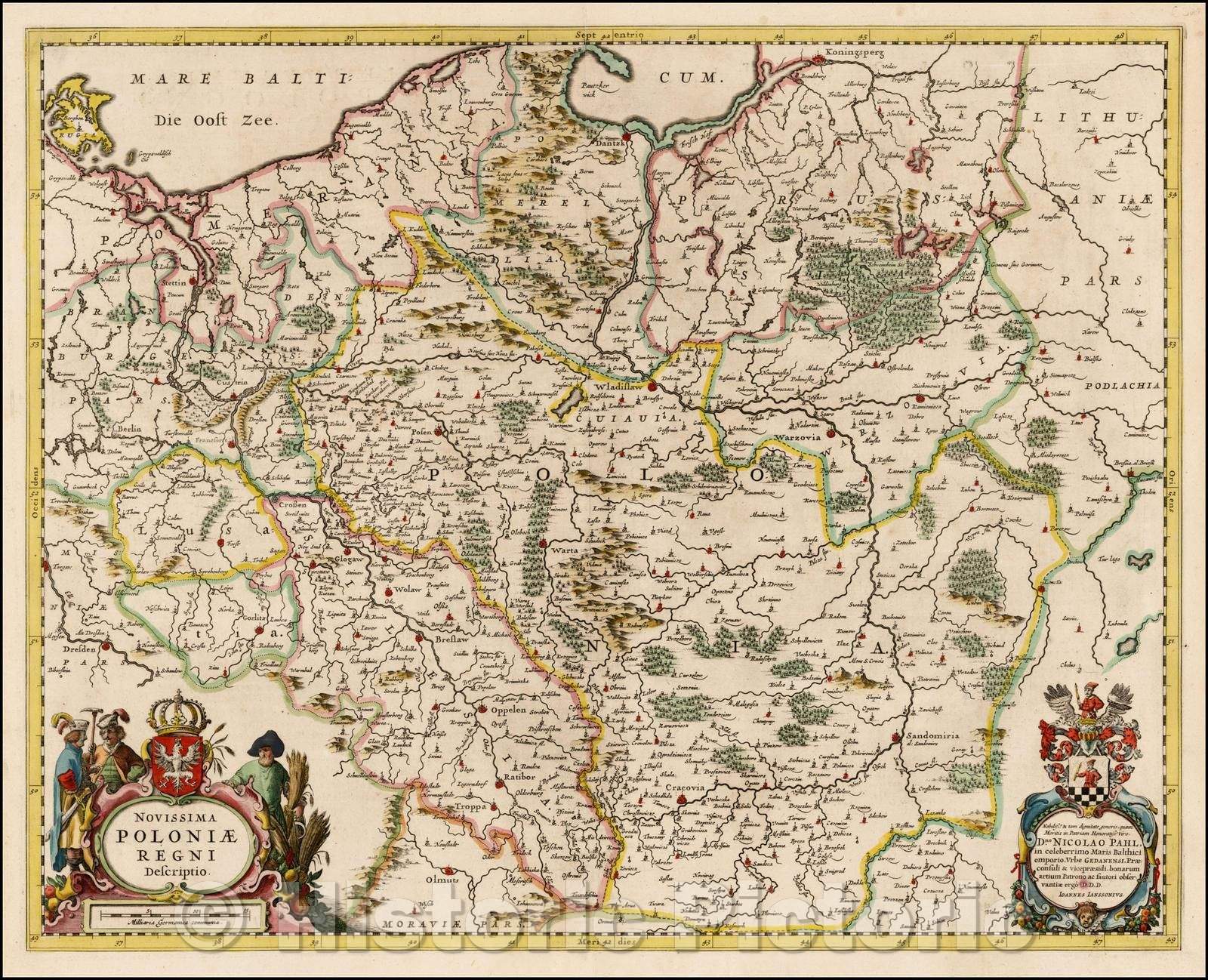 Historic Map - Novissima Poloniae Regni Descriptio, 1640, Jan Jansson v2