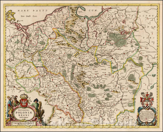 Historic Map - Novissima Poloniae Regni Descriptio, 1640, Jan Jansson v2