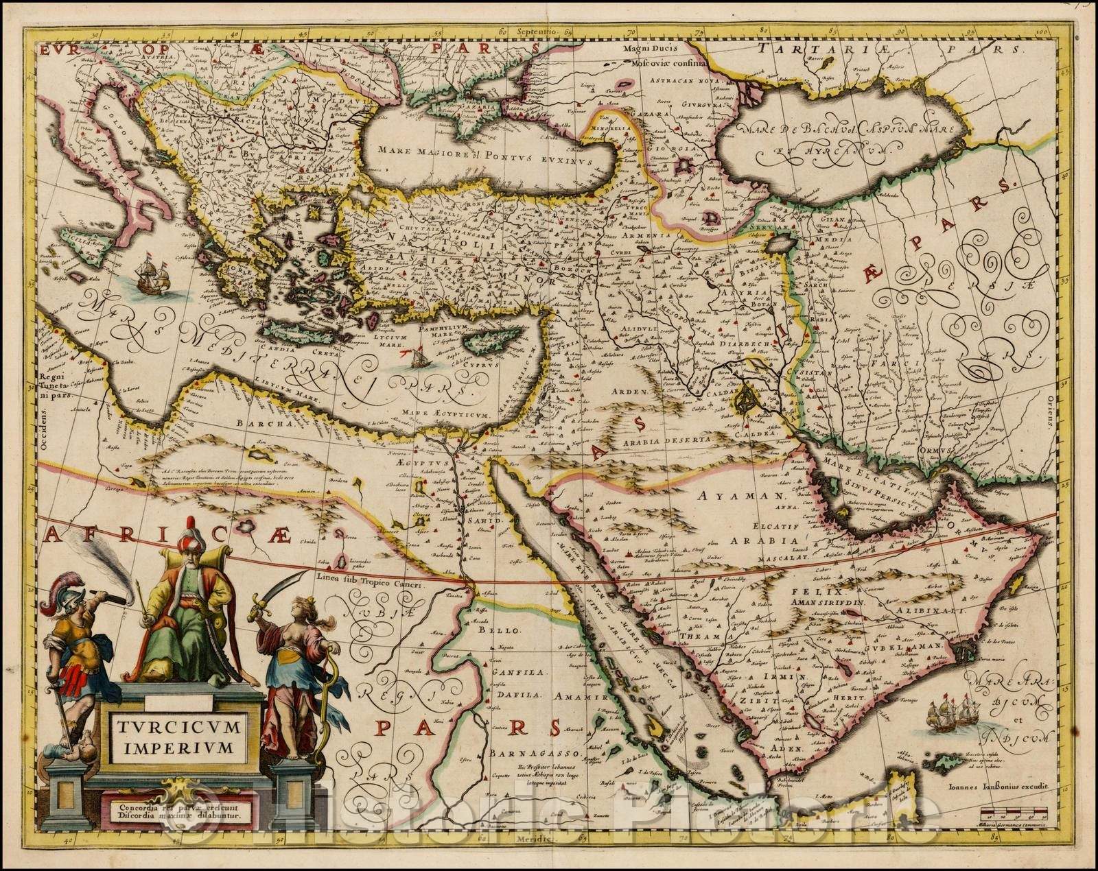Historic Map - Turcicum Imperium, 1660, Jan Jansson v1