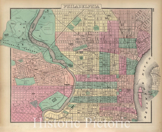 Philadelphia City Plan - Historical Map Reproduction