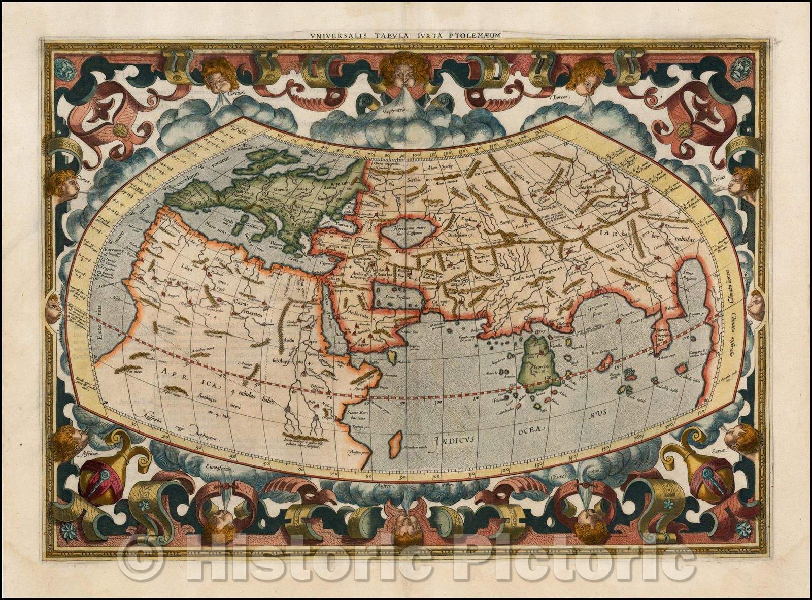 Historic Map - Universalis Tabula Iuxta Ptolemaeum, 1578, Gerard Mercator v3