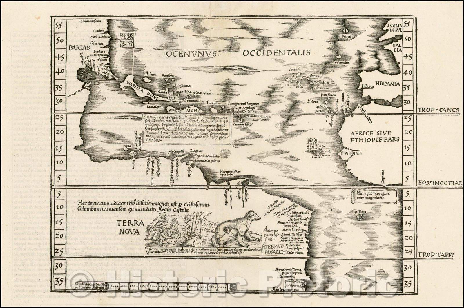 Historic Map - Oceani Occidentalis Seu Terrae Novae Tabula The Admiral's Map, 1541, Lorenz Fries v2