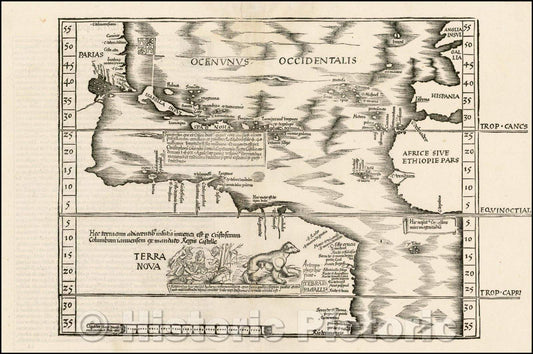 Historic Map - Oceani Occidentalis Seu Terrae Novae Tabula The Admiral's Map, 1541, Lorenz Fries v2
