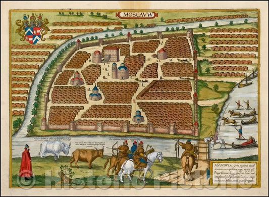 Historic Map - Moscauw, 1575, Georg Braun v4