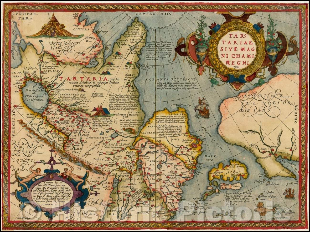 Historic Map - Tartariae Sive Magni Chami Regni typus, 1584, Abraham Ortelius v2
