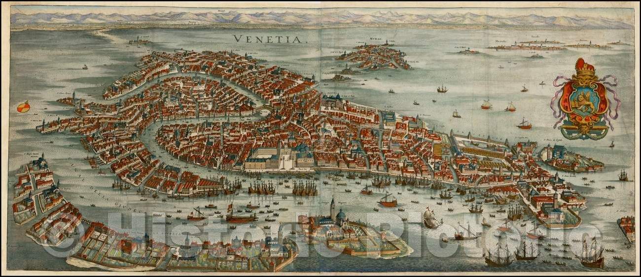 Historic Map - Venetia, 1636, Matthaus Merian v1