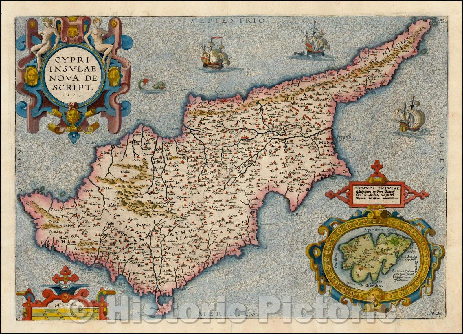 Historic Map - Cypri Insulae Nova Descriptio, 1602, Abraham Ortelius v2