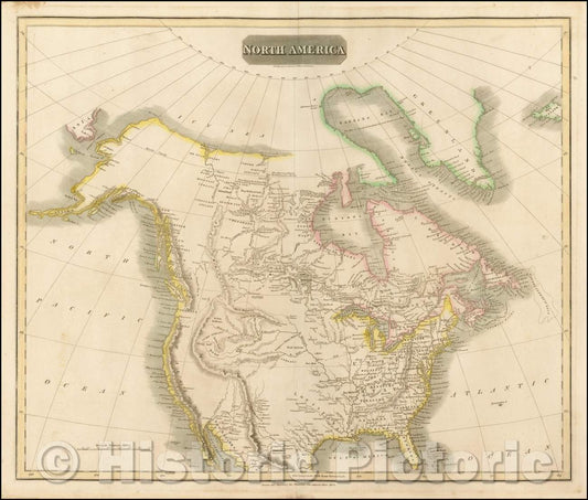 Historic Map - North America, 1814, John Thomson v1