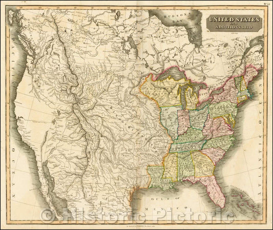Historic Map - United States and Additions, 1820, John Thomson v1