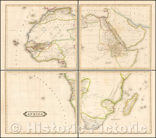 Historic Map - Africa, 1825, W. & D. Lizars v1