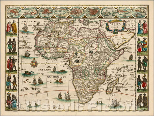 Historic Map - Africae nova descriptio, 1642, Willem Janszoon Blaeu v2