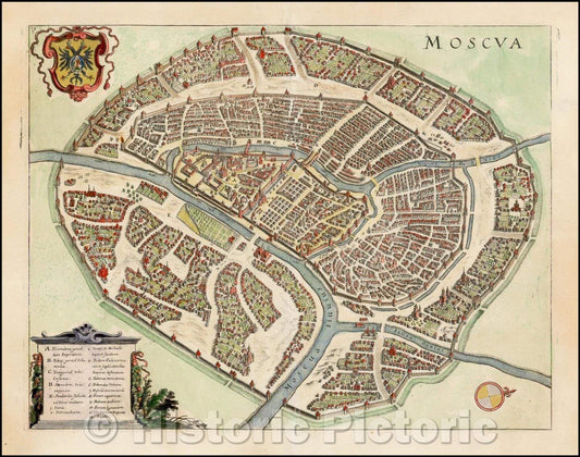 Historic Map - Moscua, 1638, Matthaus Merian v5
