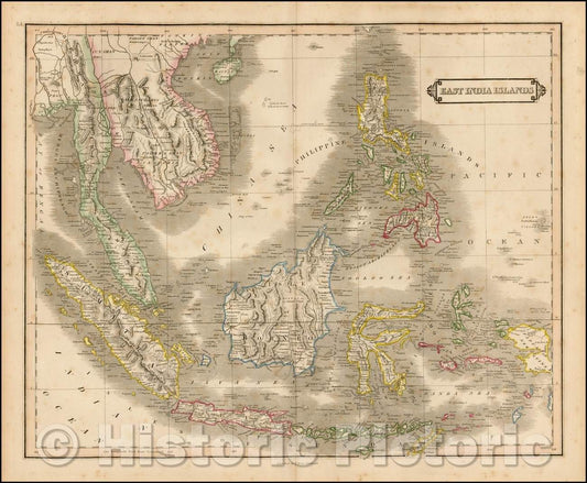 Historic Map - East India Islands, 1825, Daniel Lizars - Vintage Wall Art