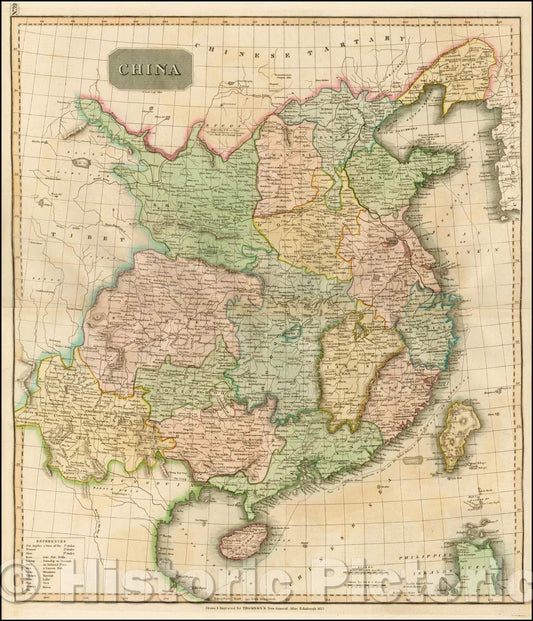 Historic Map - China, 1815, John Thomson v1
