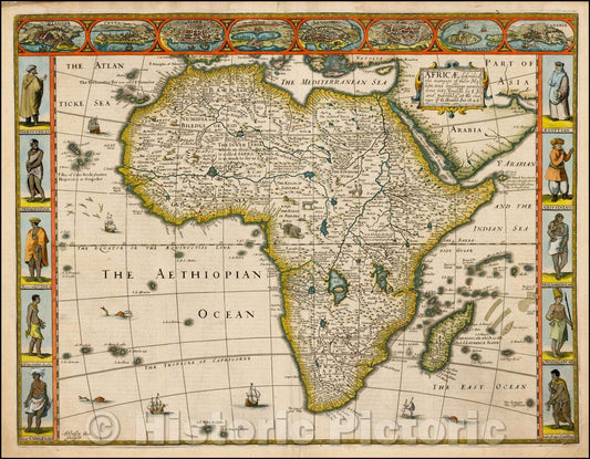 Historic Map - Africae, Described. The manners of their Habits and buildings newly done into English, 1626, John Speed v2