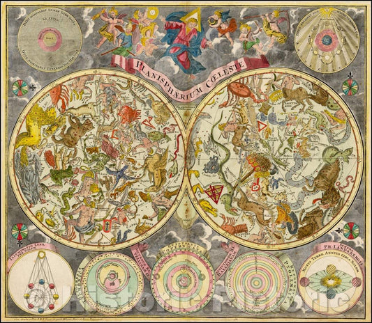 Historic Map - Planisphaerium Coeleste, 1730, Matthaus Seutter v1