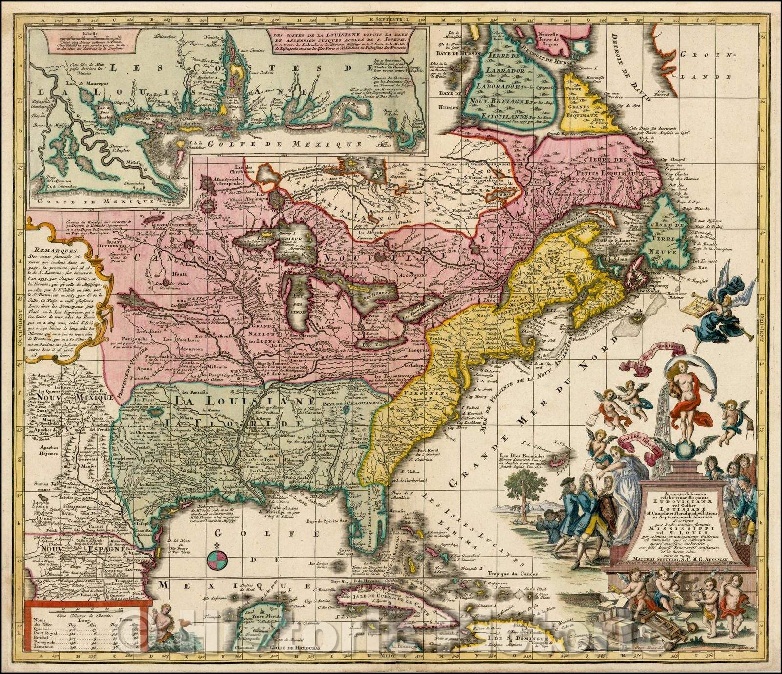 Historic Map - Accurata delineatio celeberrimae Regionis Ludovicianae vel Gallice Louisiane ol. Canadae et Floridae Adpellatione in Septemtrionali America, 1720 v2