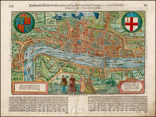 Historic Map - Londinum Feracis: Ang. Met, 1598, Sebastian M?nster v1