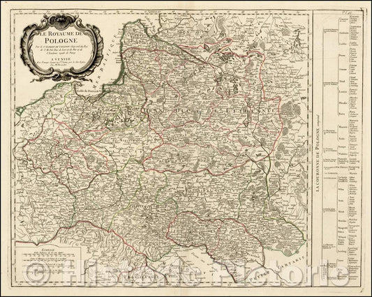 Historic Map - Le Royaume de Pologne, 1776, Paolo Santini v1