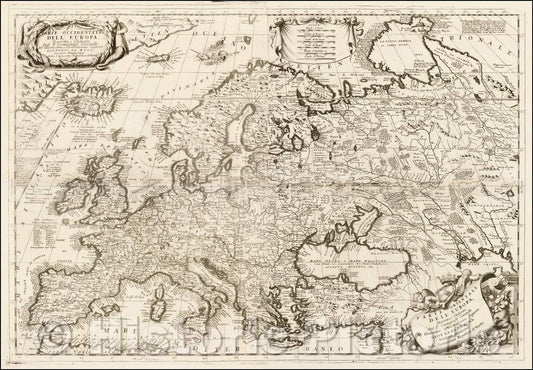 Historic Map - Parte Occidentale Dell' Europa, 1692, Vincenzo Maria Coronelli v2