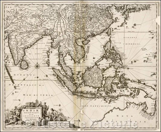 Historic Map - Indiae Orientalis nec non Insularum Adiacentium Nova Descriptio, 1670, Nicolaes Visscher I v1
