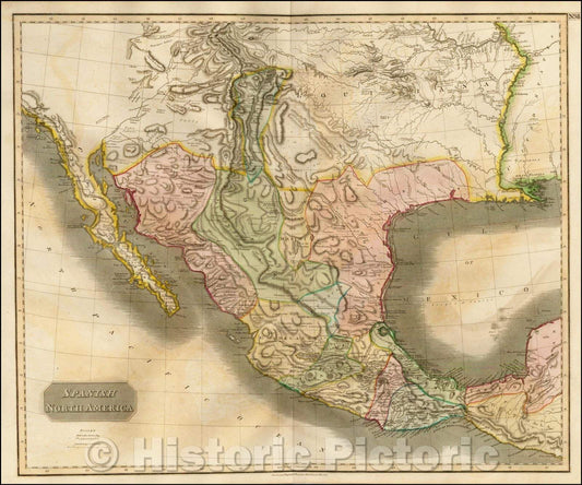 Historic Map - Spanish North America, 1814, John Thomson v1