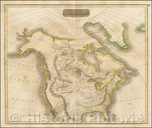 Historic Map - North America, 1814, John Thomson v2