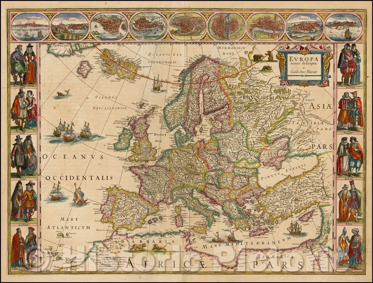 Historic Map - Europa recens descripta, 1630, Willem Janszoon Blaeu v4