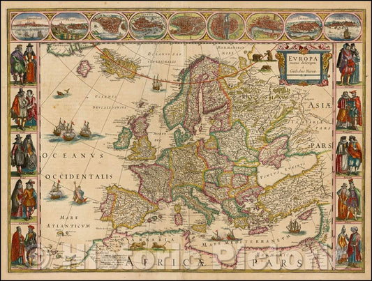 Historic Map - Europa recens descripta, 1630, Willem Janszoon Blaeu v4
