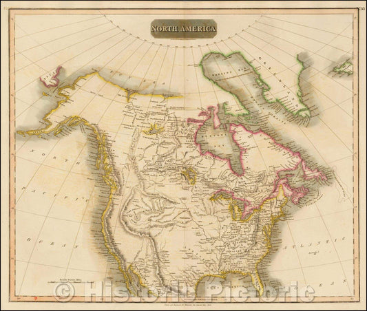 Historic Map - North America, 1814, John Thomson v3