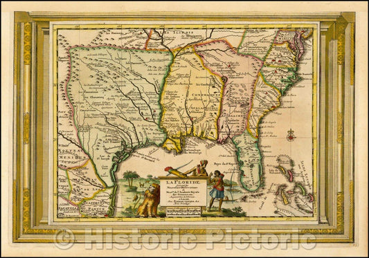 Historic Map - La Floride Suivant les Nouvelles Observations, 1700, Pieter van der Aa v1