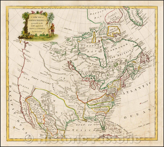 Historic Map - North America, agreeable to the most approved Maps and Charts, 1775, Thomas Condor v1