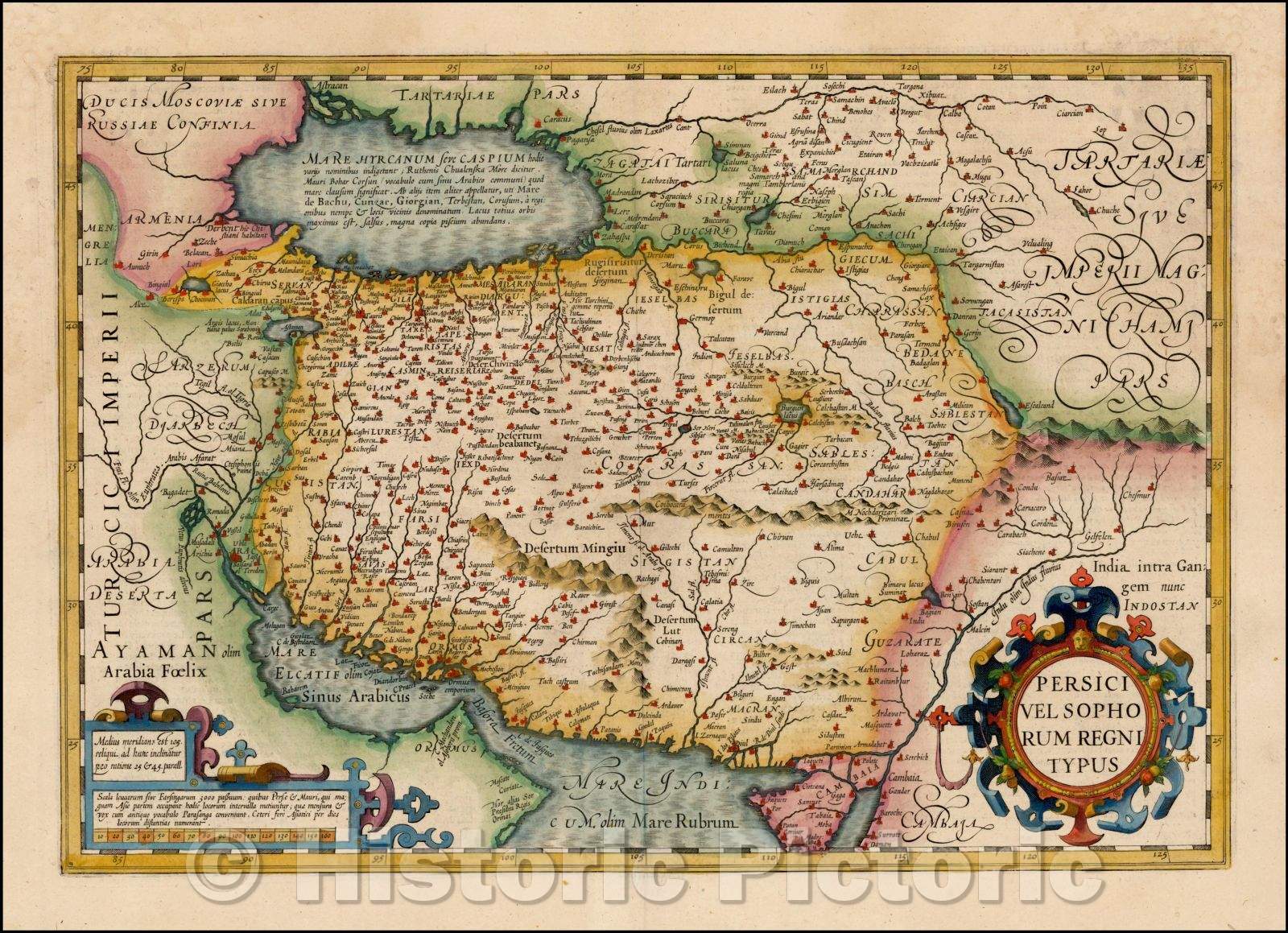 Historic Map - Persici Vel Sophorum Regni Typus, 1619, Gerhard Mercator - Vintage Wall Art