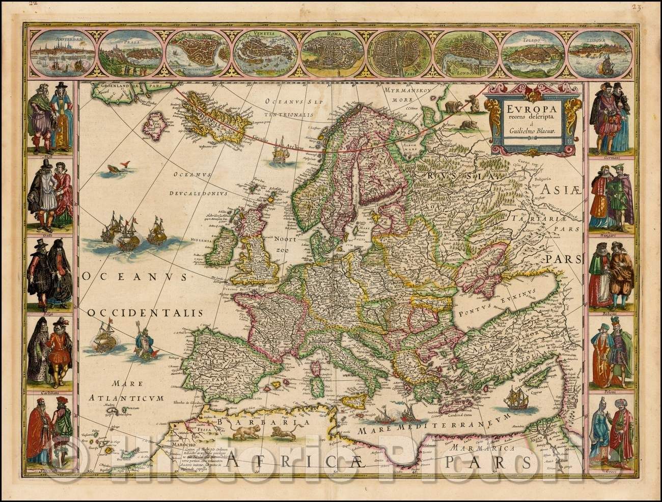 Historic Map - Europa recens descripta, 1630, Willem Janszoon Blaeu v5