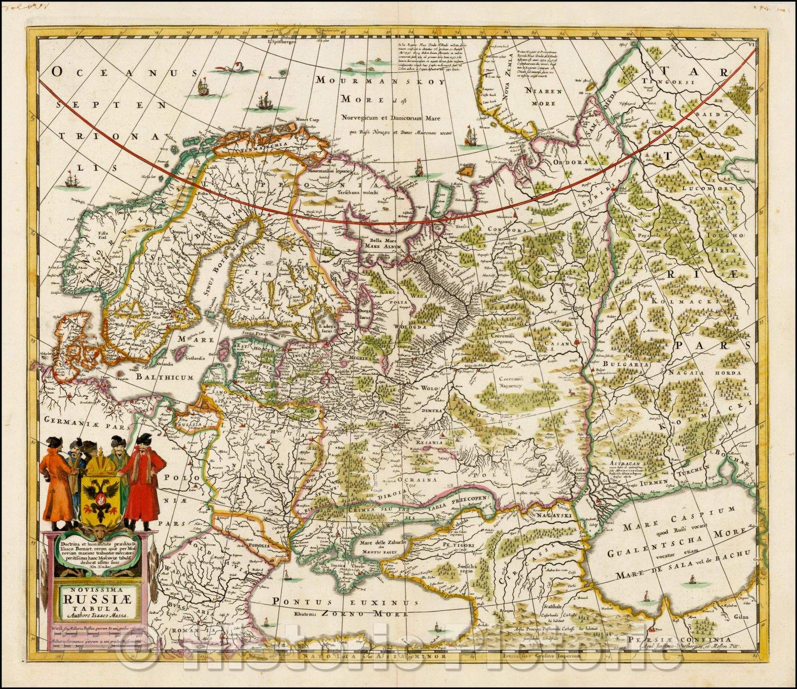 Historic Map - Novissima Russiae Tabula, 1685, Moses Pitt - Vintage Wall Art