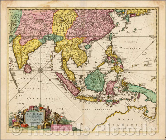 Historic Map - Indiae Orientalis nec non Insularum Adiacentium Nova Descriptio, 1670, Nicolaes Visscher I v2