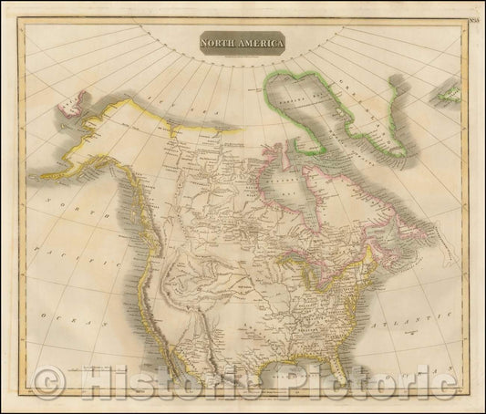 Historic Map - North America, 1814, John Thomson v4