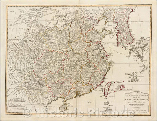 Historic Map - The Empire of China with its Principal Divisions, 1794, Laurie & Whittle v2