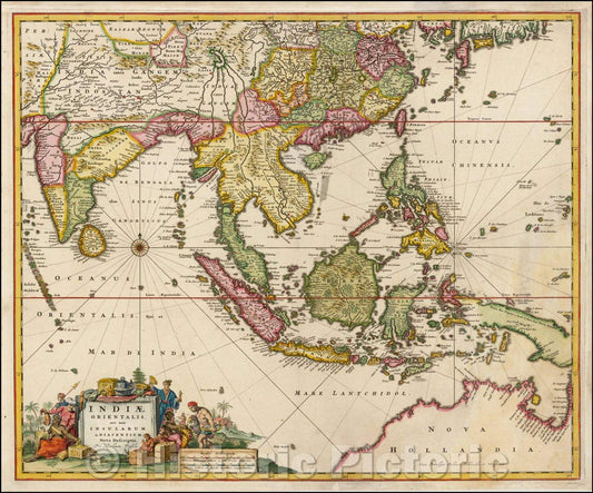 Historic Map - Indiae Orientalis nec non Insularum Adiacentium Nova Descriptio, 1670, Nicolaes Visscher I v3