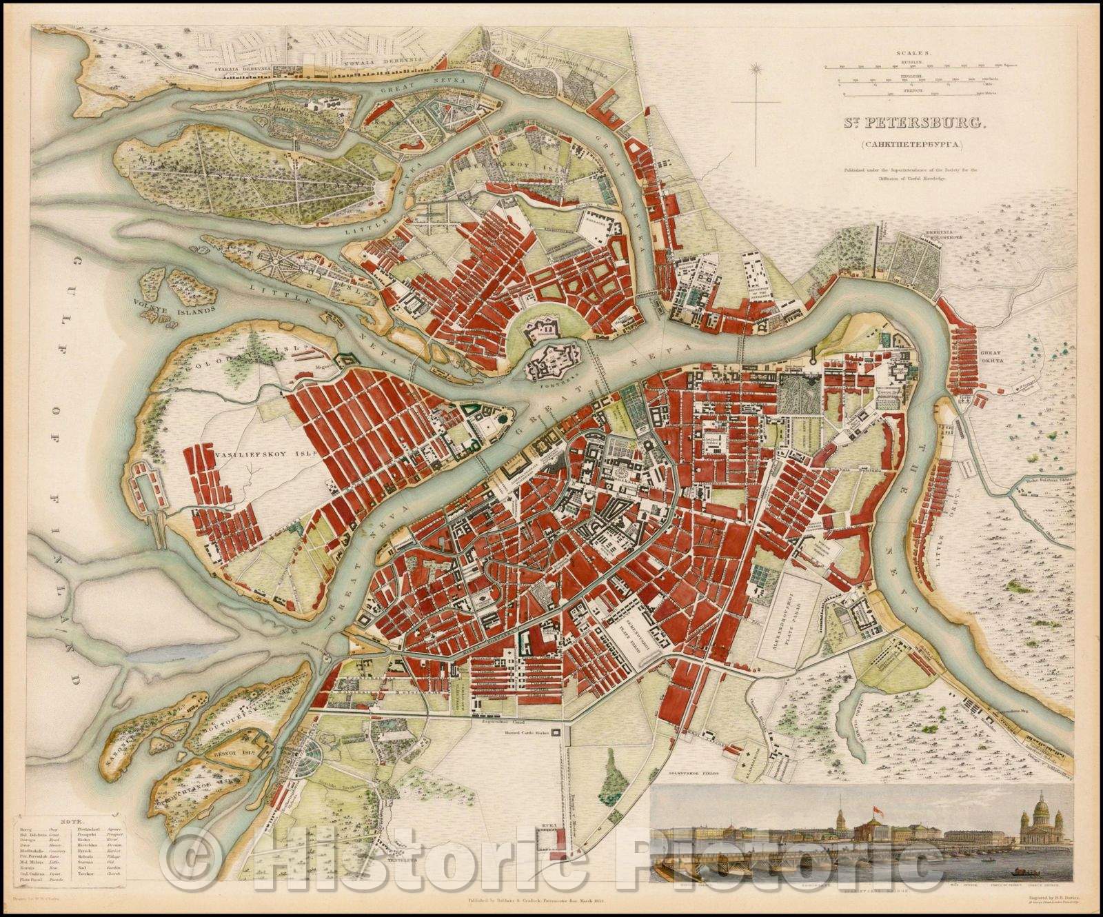 Historic Map - St. Petersburg [CAHKTIIETEPBYPTA], 1834, SDUK v4