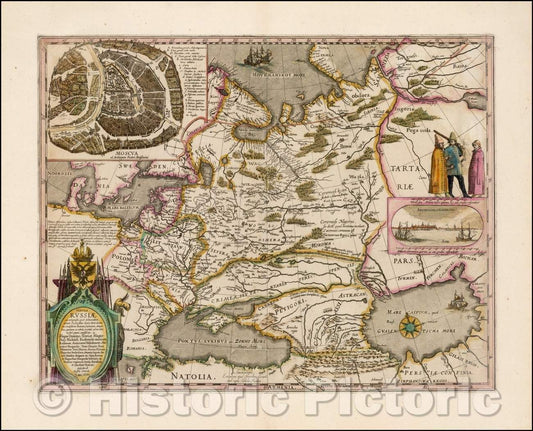 Historic Map - Tabula Russiae ex autographo, quod delineandum curavit Foedor filius Tzaris Borois desumta, 1614, Hessel Gerritsz v1