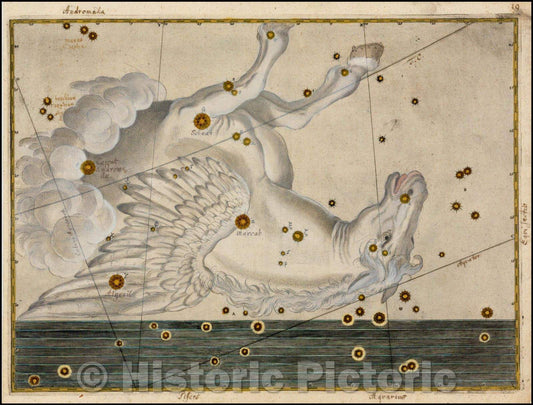 Historic Map - Pegasus, 1603, Johann Bayer - Vintage Wall Art
