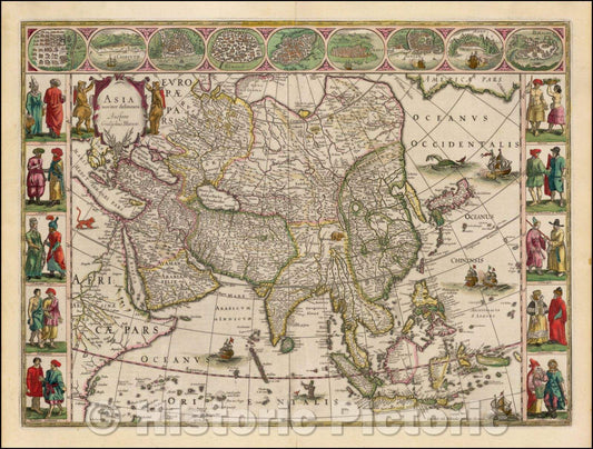 Historic Map - Asia Noviter Delineata, 1635, Willem Janszoon Blaeu v2